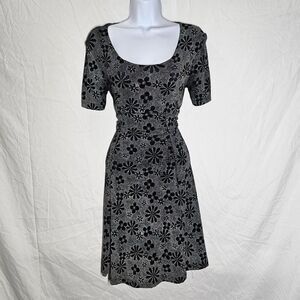 Vintage 90s y2k whimsigoth gothic scoop neck a-line dress